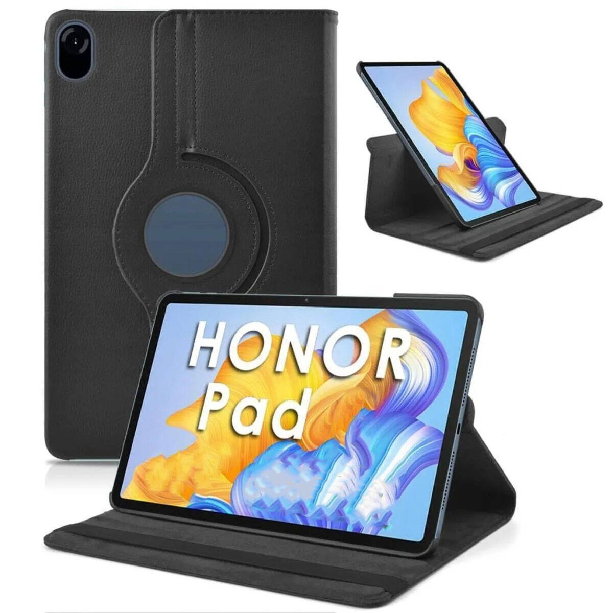 Huawei Uyumlu Honor Pad X8 Pro 11.5’ Zore Dönebilen Standlı Kılıf-Siyah
