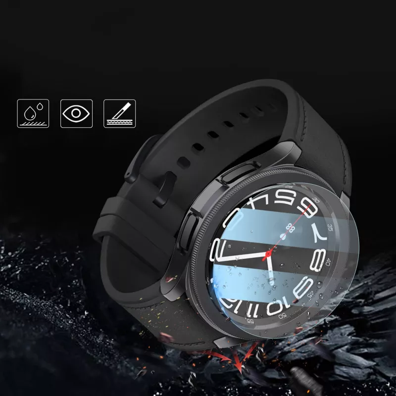 Galaxy Uyumlu Watch 6 Classic 47mm Sert PC Kasa ve Ekran Koruyucu Zore Watch Gard 29