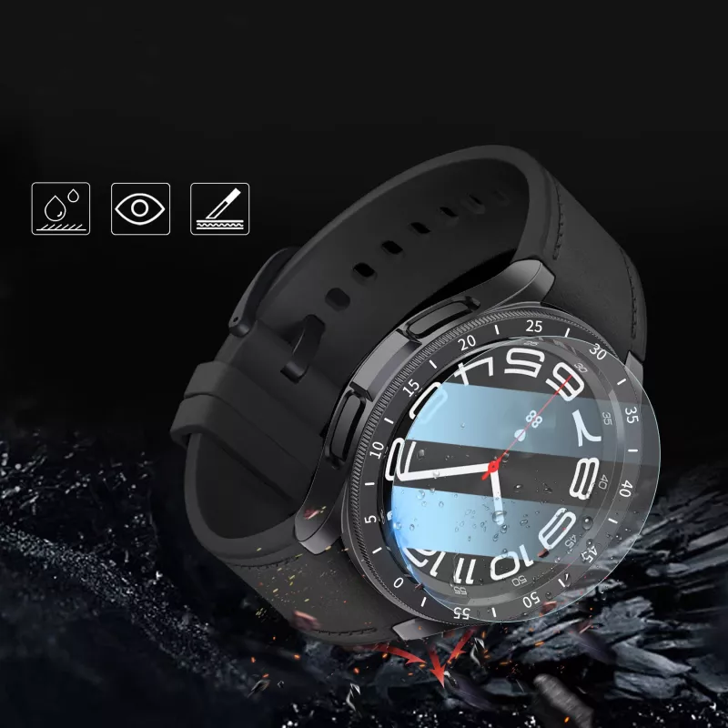 Galaxy Uyumlu Watch 6 Classic 47mm Sert PC Kasa ve Ekran Koruyucu Zore Sport Watch Gard 29
