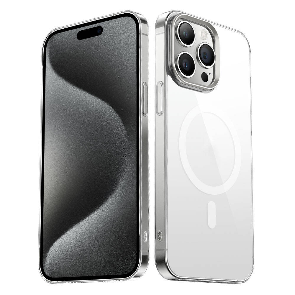 iPhone Uyumlu 15 Pro Kılıf Zore Wireless Şarj Özellikli Şeffaf G-Cam Kapak