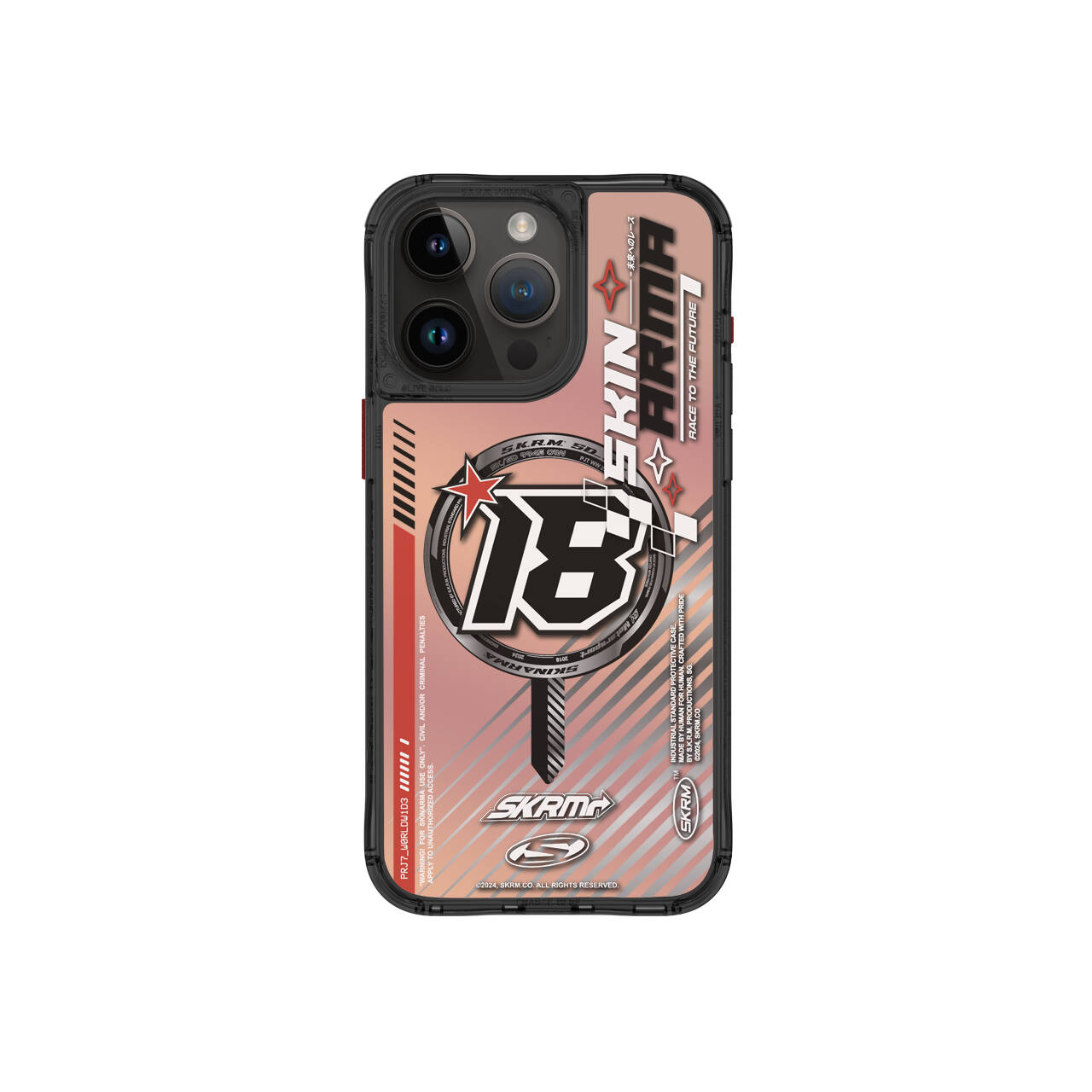 iPhone Uyumlu 15 Pro Max SkinArma M-safe Şarj Özellikli Sticker Yapıştırmalı Drift Kapak-Siyah