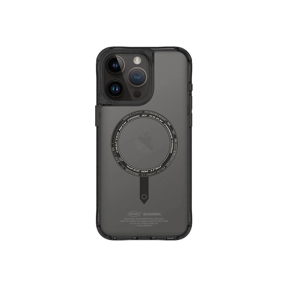 iPhone Uyumlu 15 Pro Kılıf SkinArma Şeffaf M-safe Şarj Özellikli Kado Kartlıklı Saido Kapak