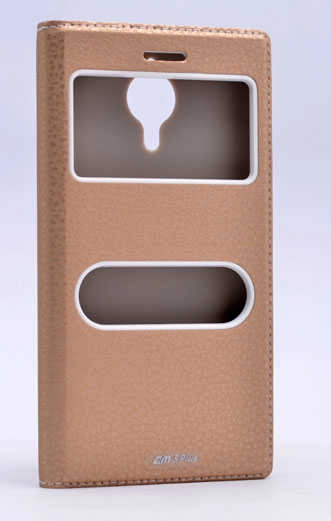 General Mobile 5 Plus Kılıf Zore Dolce Kapaklı Kılıf-Gold