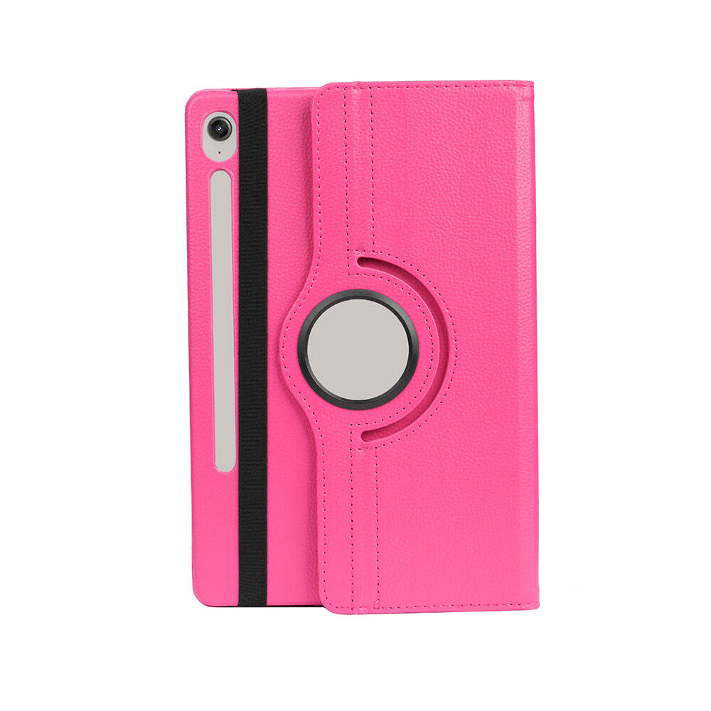 Galaxy Uyumlu Tab S9 Zore Dönebilen Standlı Kılıf-Pembe koyu