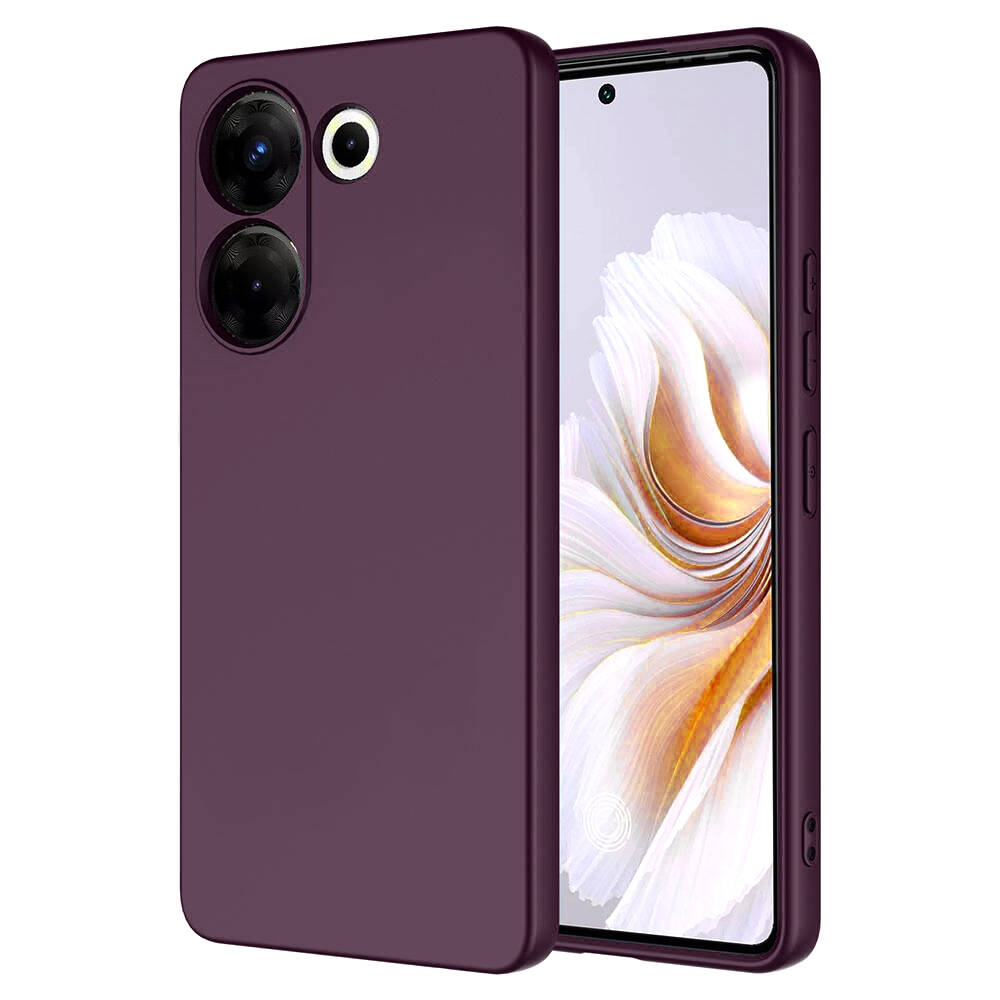 Tecno Camon 20 Pro 4G Kılıf Zore Mara Lansman Kapak-Koyu mor