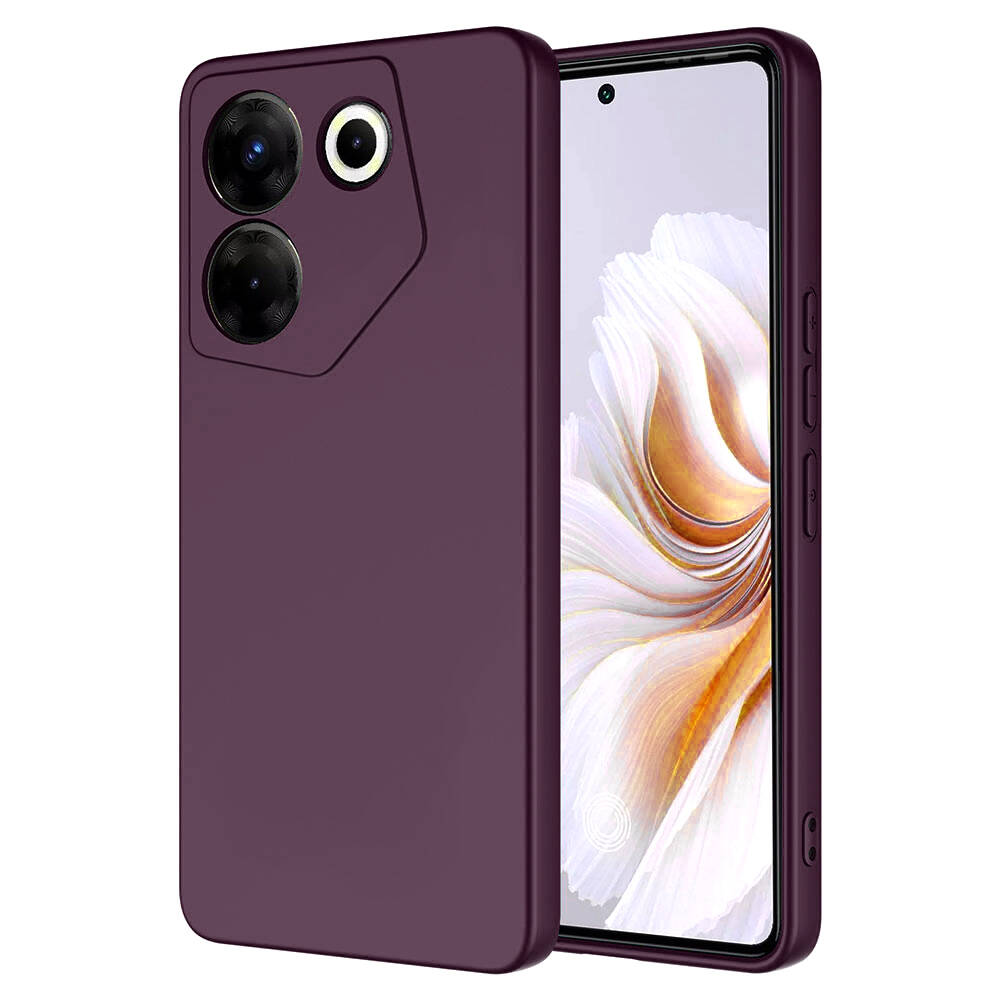 Tecno Camon 20 Pro 5G Kılıf Zore Mara Lansman Kapak-Koyu mor