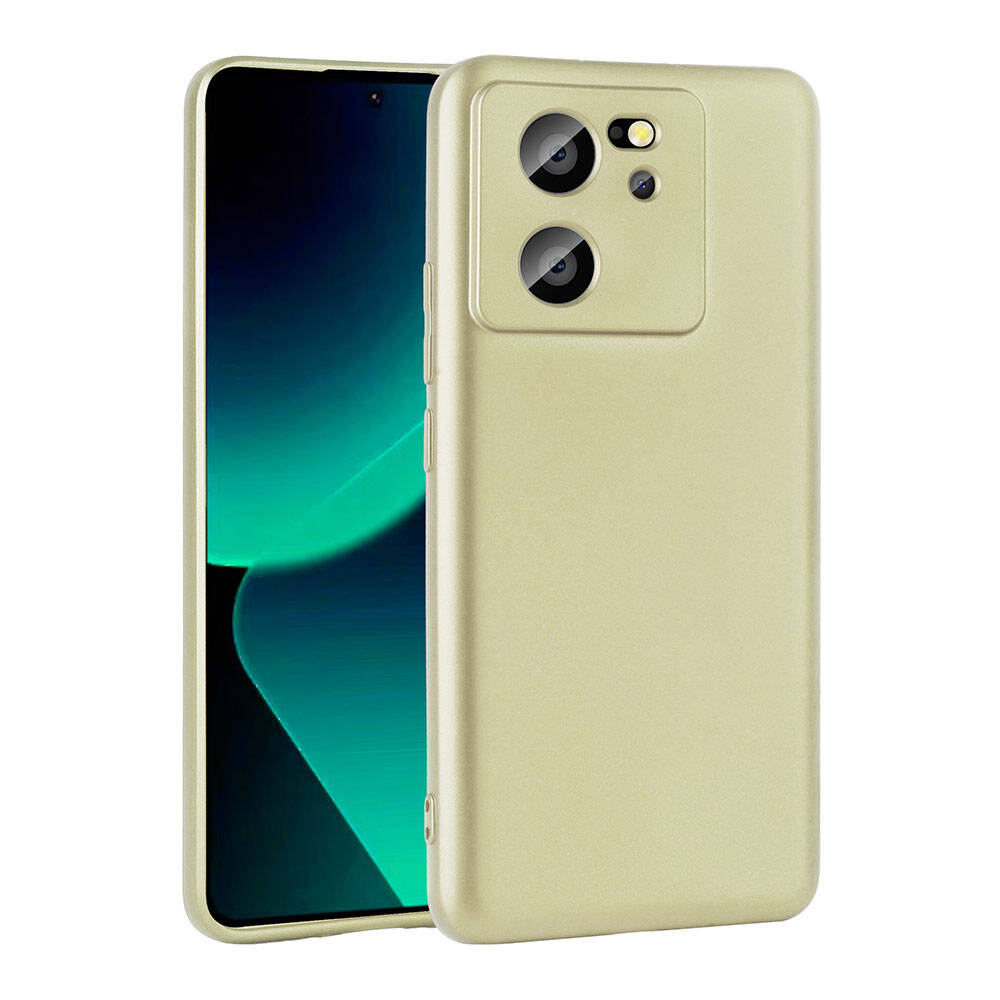 Xiaomi Uyumlu  Mi 13T Kılıf Zore Premier Silikon Kapak-Gold