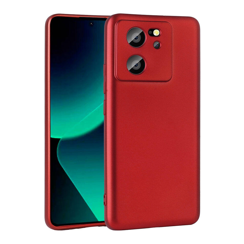 Xiaomi Uyumlu  Mi 13T Kılıf Zore Premier Silikon Kapak-Kırmızı
