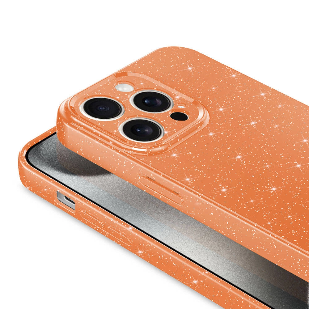 iPhone Uyumlu 15 Pro Max Kılıf Kamera Korumalı Simli Lüks Zore Koton Kapak