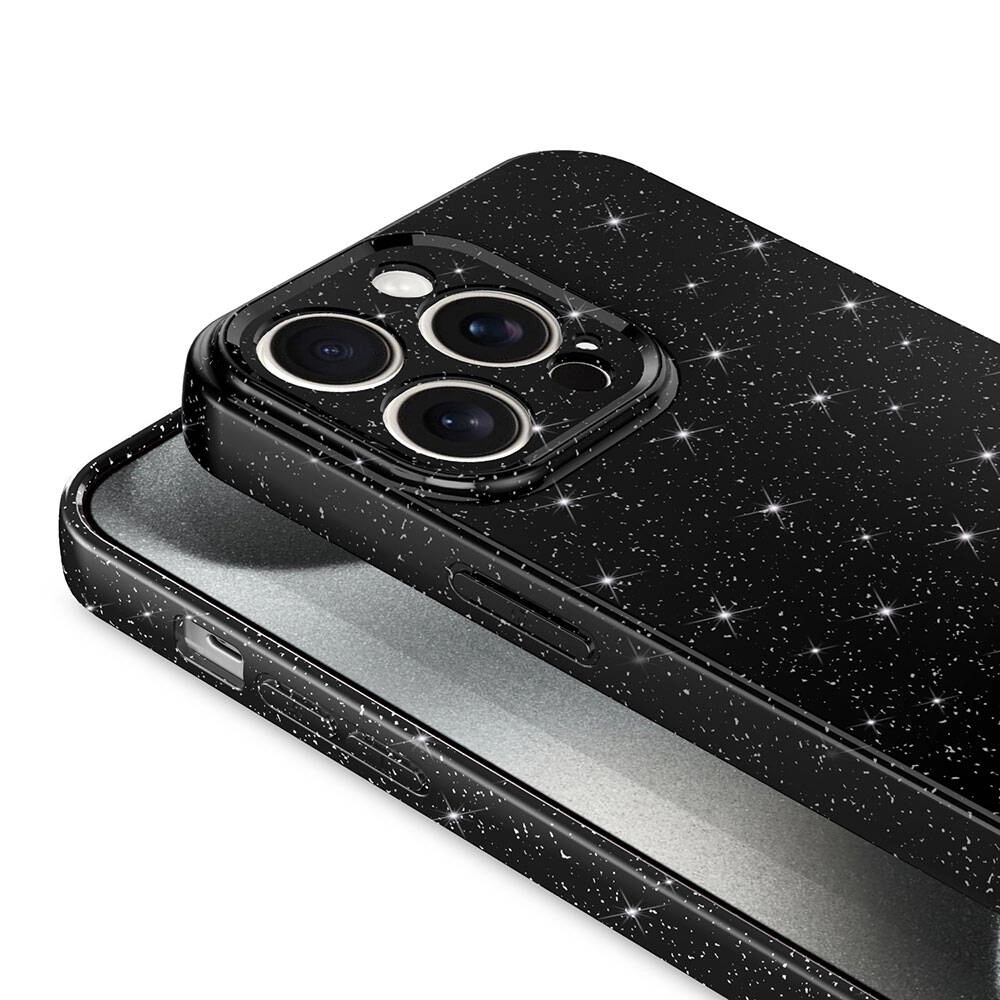 iPhone Uyumlu 15 Pro Max Kılıf Kamera Korumalı Simli Lüks Zore Koton Kapak