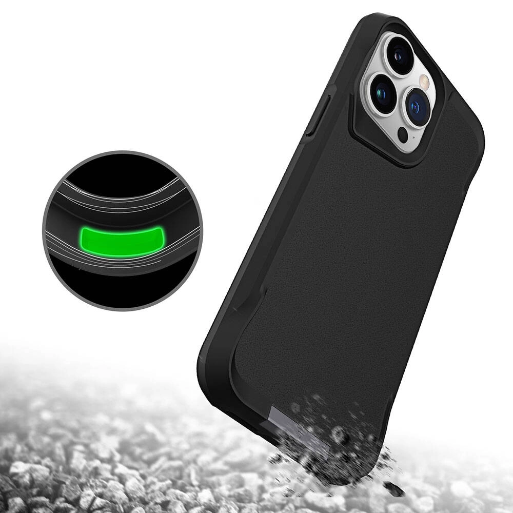 iPhone Uyumlu 15 Pro Kılıf Zore Airbag Kenarlı T-Max Mat Standlı Kapak