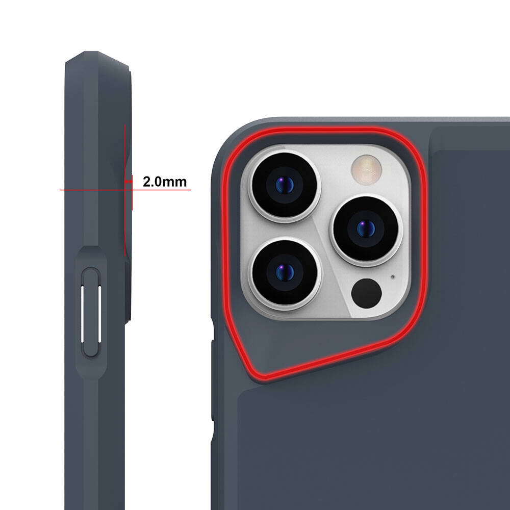 iPhone Uyumlu 15 Pro Max Kılıf Zore Airbag Kenarlı T-Max Mat Standlı Kapak