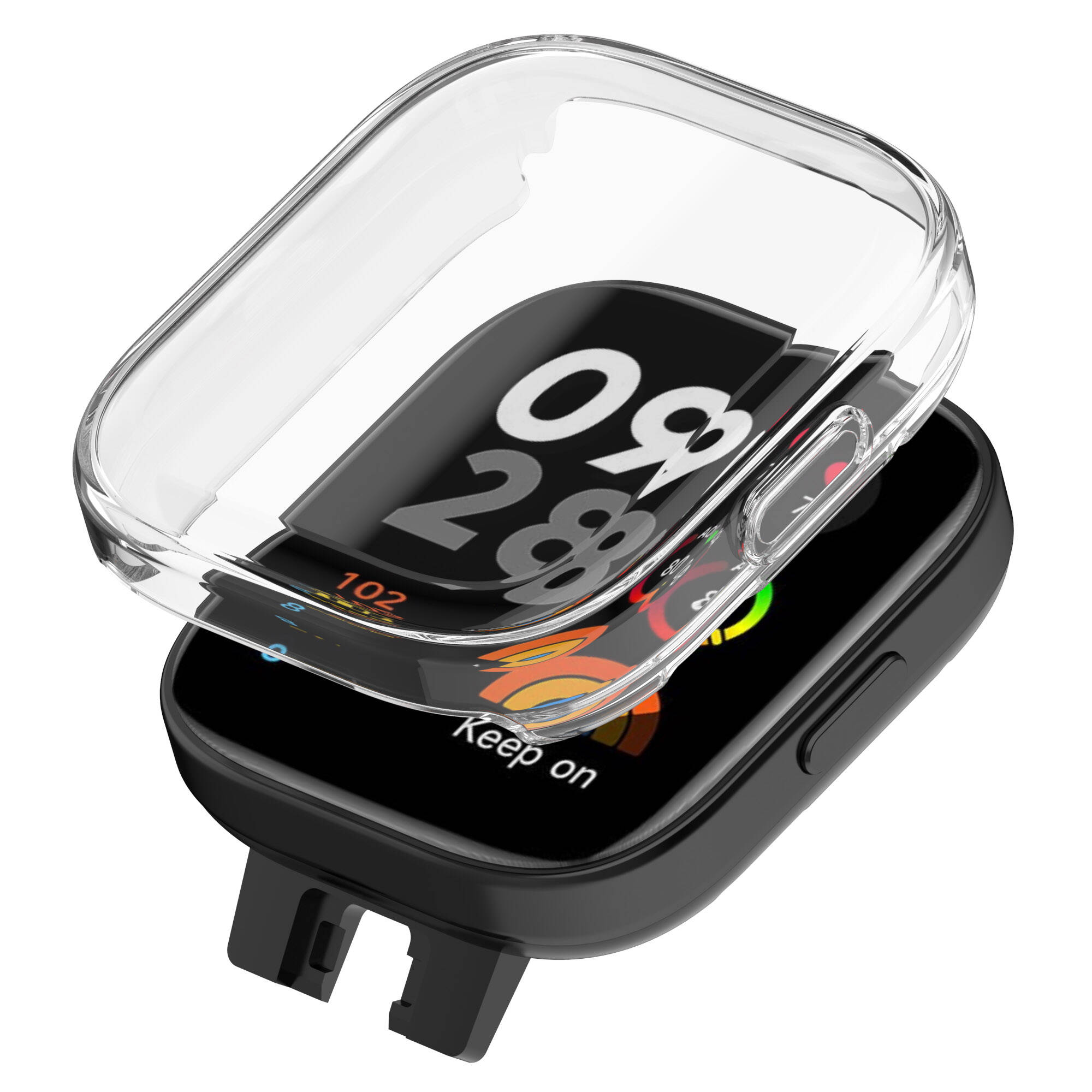Xiaomi Uyumlu  Redmi Watch 3 360 Derece Korumalı Kasa ve Ekran Koruyucu Zore Watch Gard 30-Renksiz