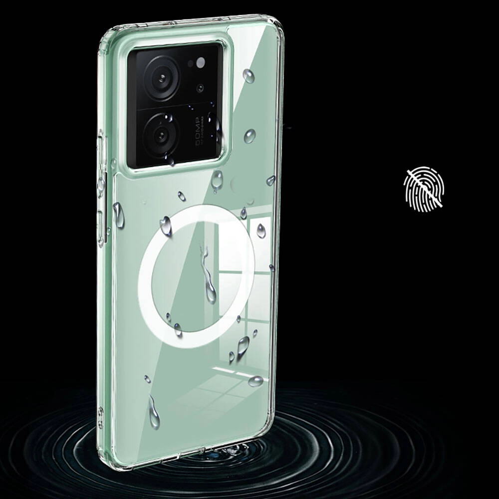 Xiaomi Uyumlu  Mi 13T Pro Kılıf Sert PC Arka Yüzey Wireless Şarj Özellikli Zore Flet M-safe Kapak