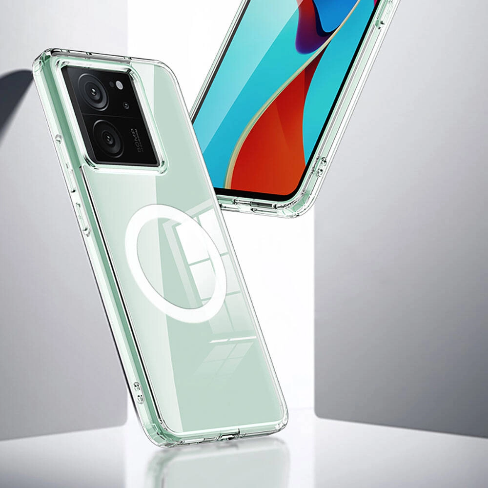 Xiaomi Uyumlu  Mi 13T Pro Kılıf Sert PC Arka Yüzey Wireless Şarj Özellikli Zore Flet M-safe Kapak