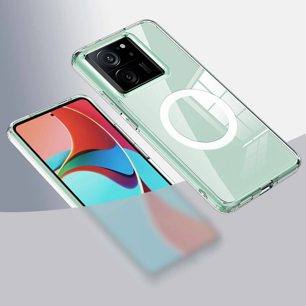 Xiaomi Uyumlu  Mi 13T Pro Kılıf Sert PC Arka Yüzey Wireless Şarj Özellikli Zore Flet M-safe Kapak