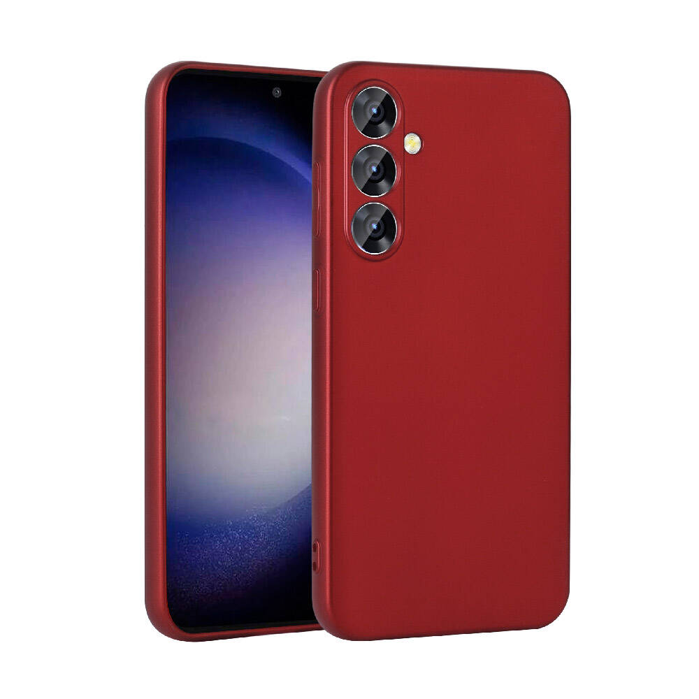 Galaxy Uyumlu S23 FE Kılıf Zore Premier Silikon Kapak-Kırmızı