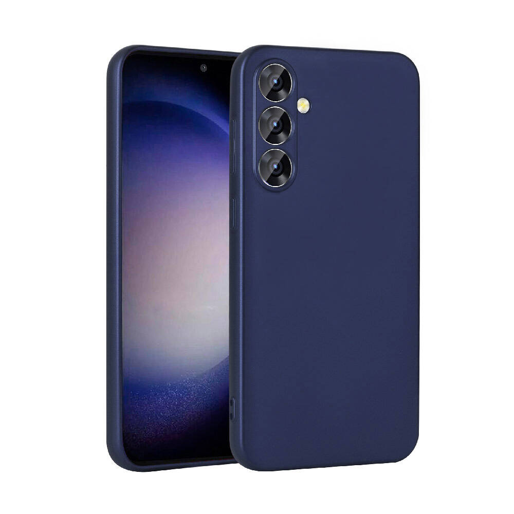 Galaxy Uyumlu S23 FE Kılıf Zore Premier Silikon Kapak-Lacivert