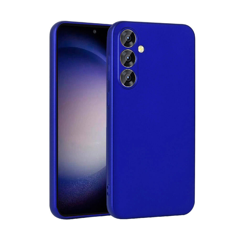Galaxy Uyumlu S23 FE Kılıf Zore Premier Silikon Kapak-Saks mavi