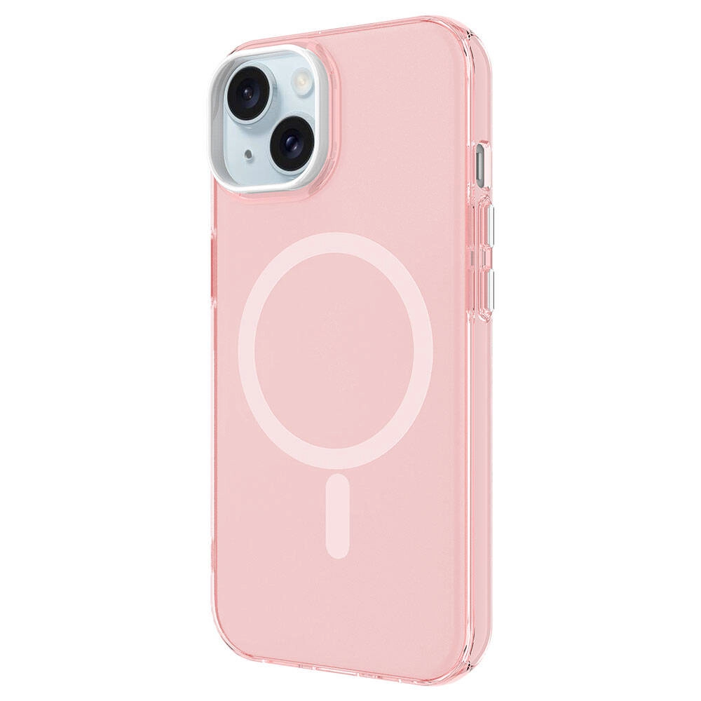 iPhone Uyumlu 15 Kılıf Zore M-safe Şarj Özellikli Buzlu Transparan C-Pro Sert Kapak