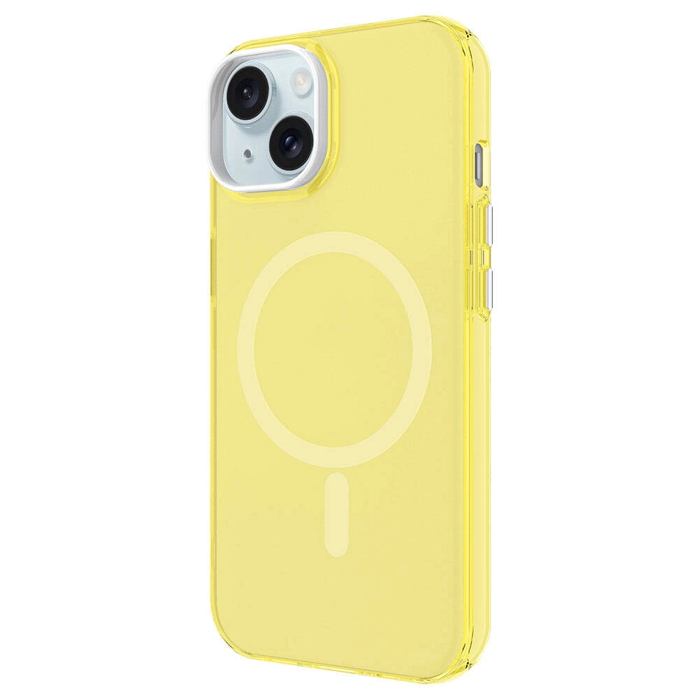 iPhone Uyumlu 15 Kılıf Zore M-safe Şarj Özellikli Buzlu Transparan C-Pro Sert Kapak