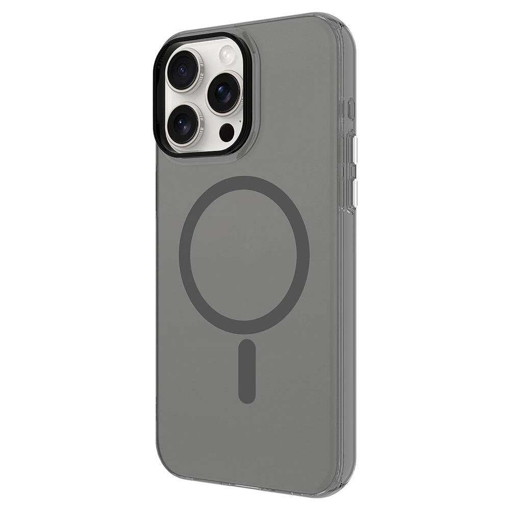 iPhone Uyumlu 15 Pro Kılıf Zore M-safe Şarj Özellikli Buzlu Transparan C-Pro Sert Kapak