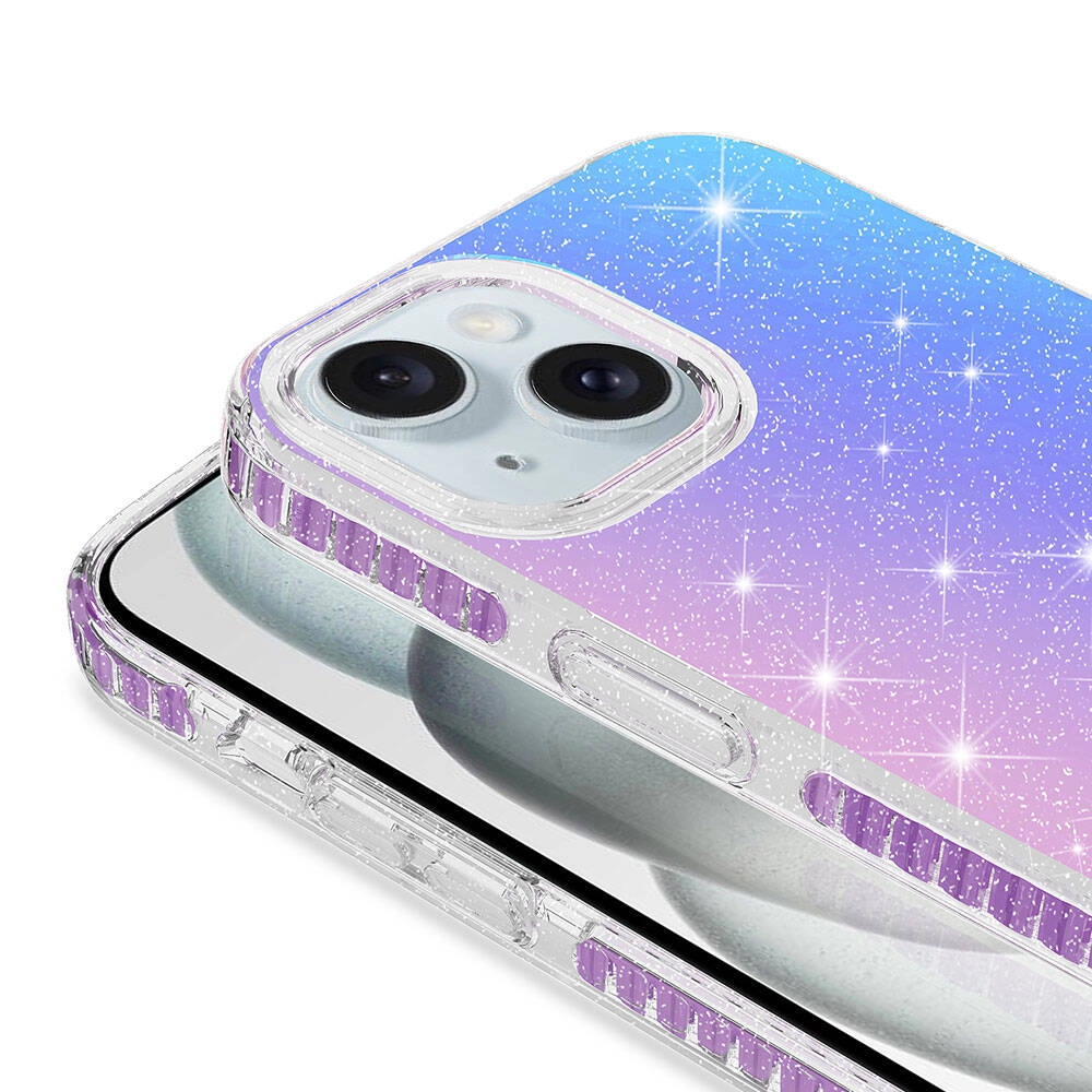 iPhone Uyumlu 13 Kılıf Parlak Renk Geçişli Zore Velle Kapak