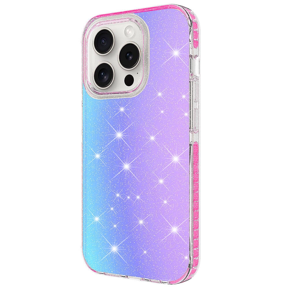 iPhone Uyumlu 15 Pro Max Kılıf Parlak Renk Geçişli Zore Velle Kapak