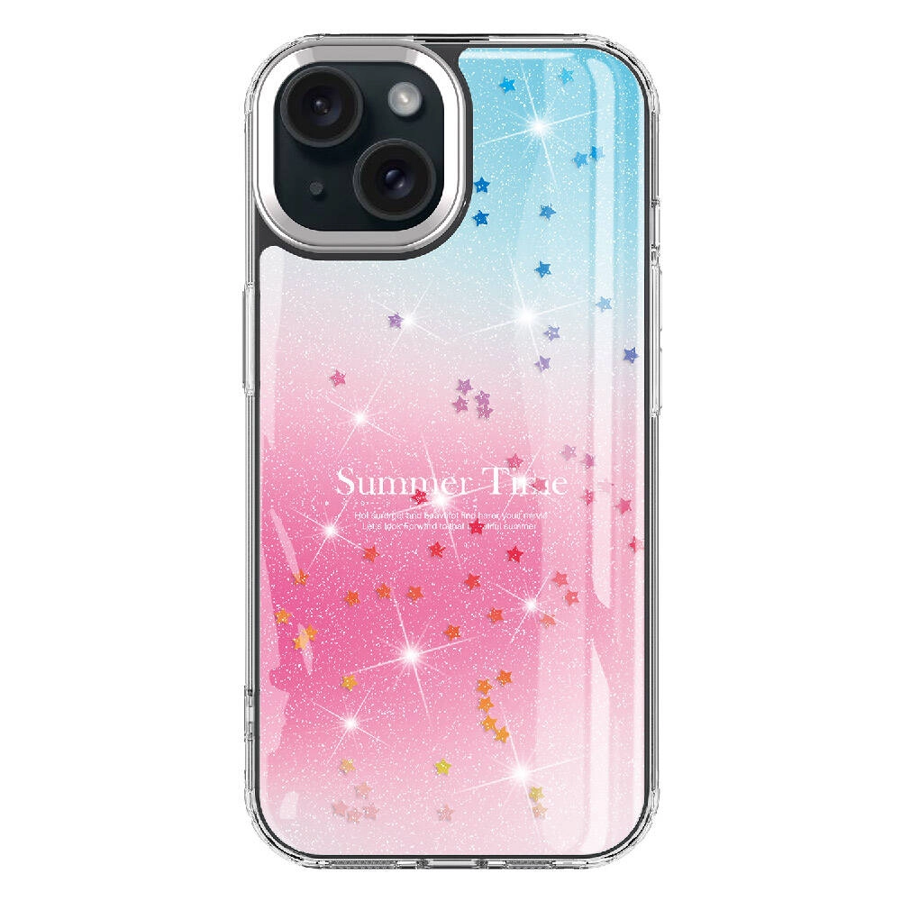 iPhone Uyumlu 13 Kılıf Simli Desenli Parlak Zore Task Kapak
