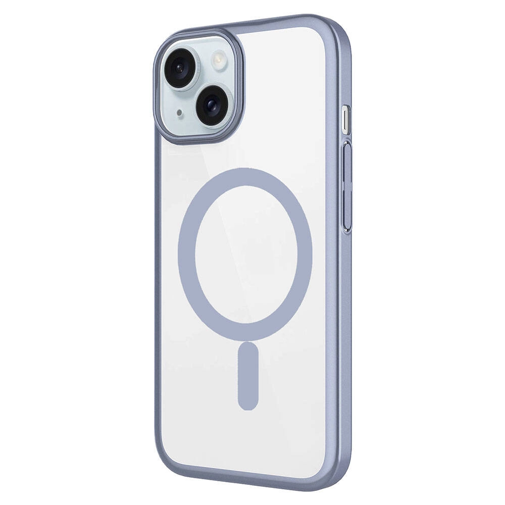 iPhone Uyumlu 15 Kılıf Wireless Şarj Özellikli Sert PC Zore Mat Riksos M-safe Kapak