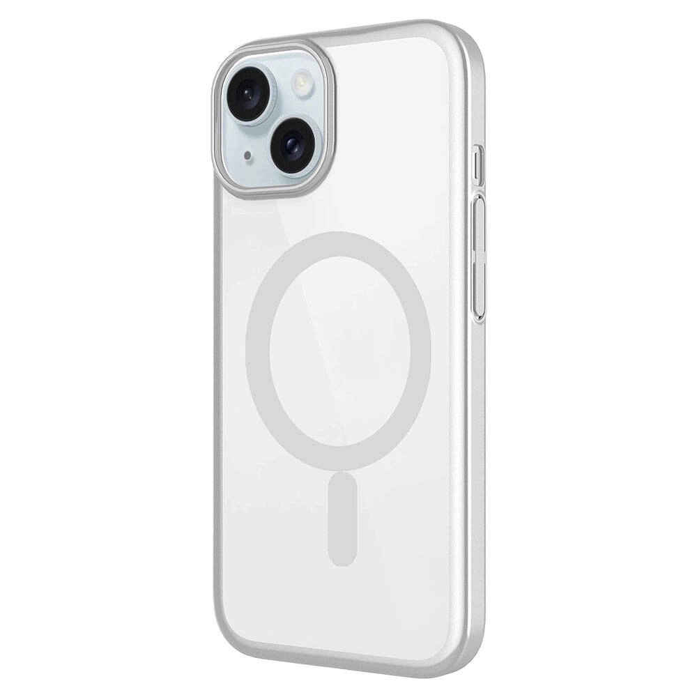 iPhone Uyumlu 15 Kılıf Wireless Şarj Özellikli Sert PC Zore Mat Riksos M-safe Kapak