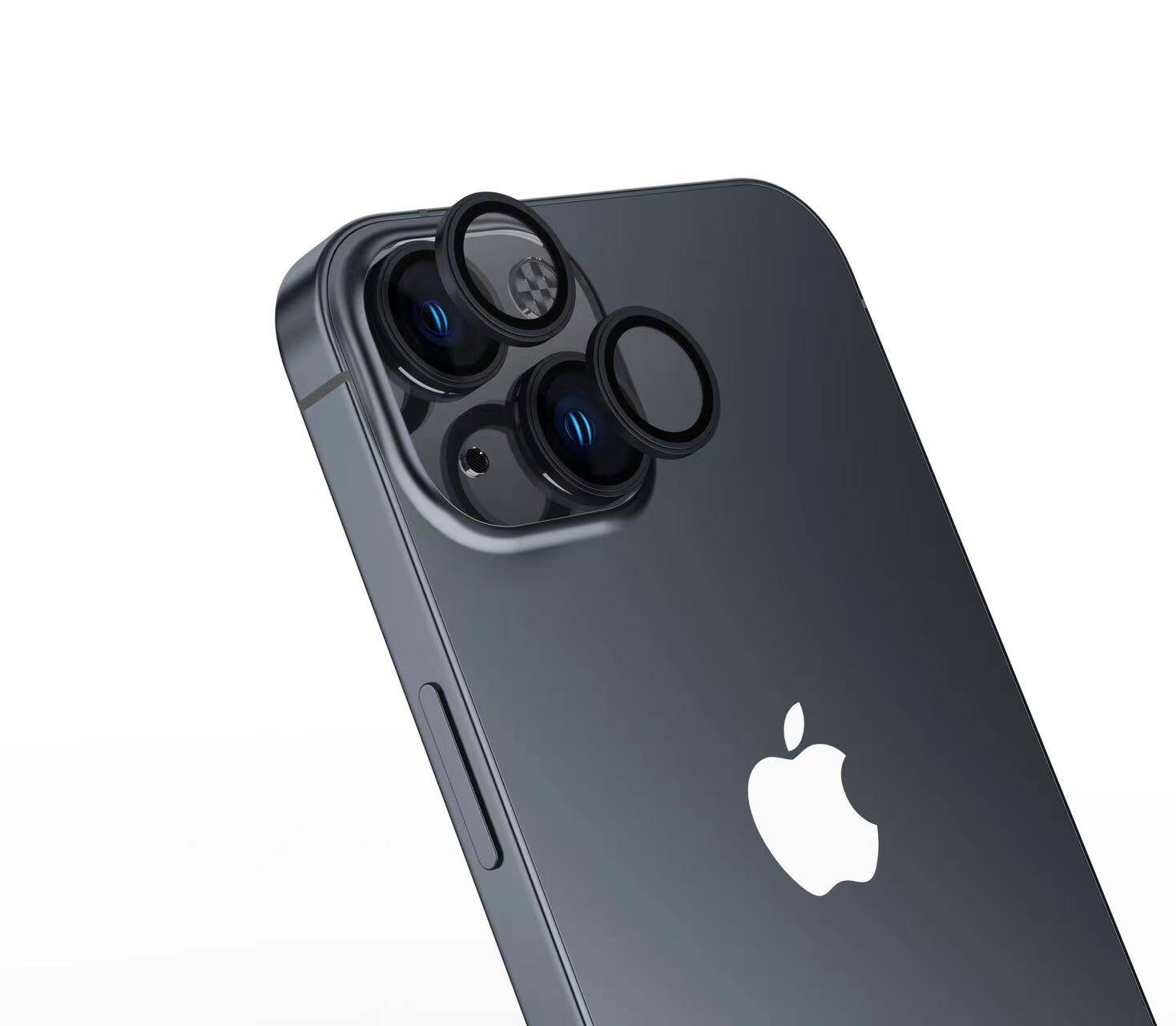 iPhone Uyumlu 15 Zore Safir CL-15 Parmak İzi Bırakmayan Anti-Reflective Kamera Lens Koruyucu-Siyah