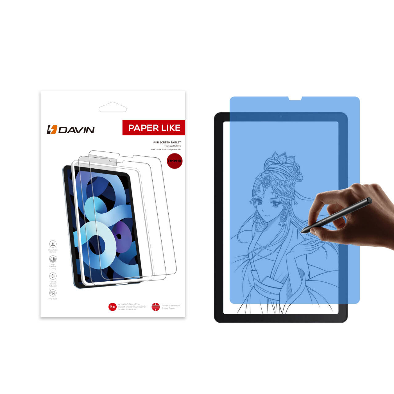 Lenovo Tab M9 Kağıt Hisli Mat Davin Kağıt Dokulu Tablet Ekran Koruyucu