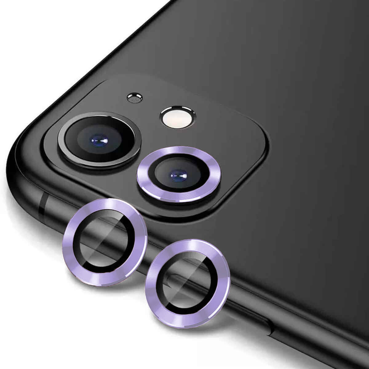 iPhone Uyumlu 11 Zore CL-12 Premium Safir Parmak İzi Bırakmayan Anti-Reflective Kamera Lens Koruyucu-Lila