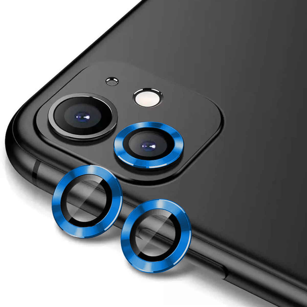 iPhone Uyumlu 11 Zore CL-12 Premium Safir Parmak İzi Bırakmayan Anti-Reflective Kamera Lens Koruyucu-Mavi
