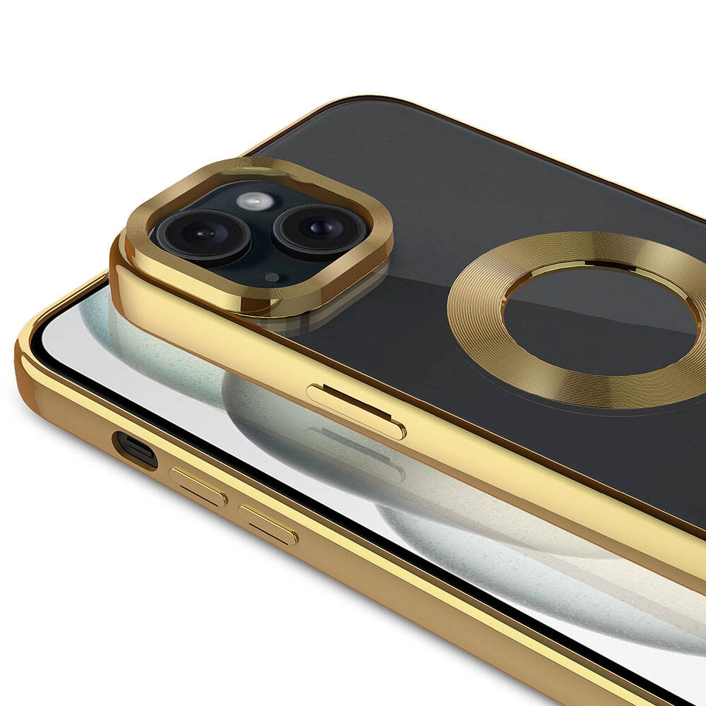 iPhone Uyumlu 15 Kılıf Tek Kamera Çerçeveli Logo Gösteren Zore Omega Kapak