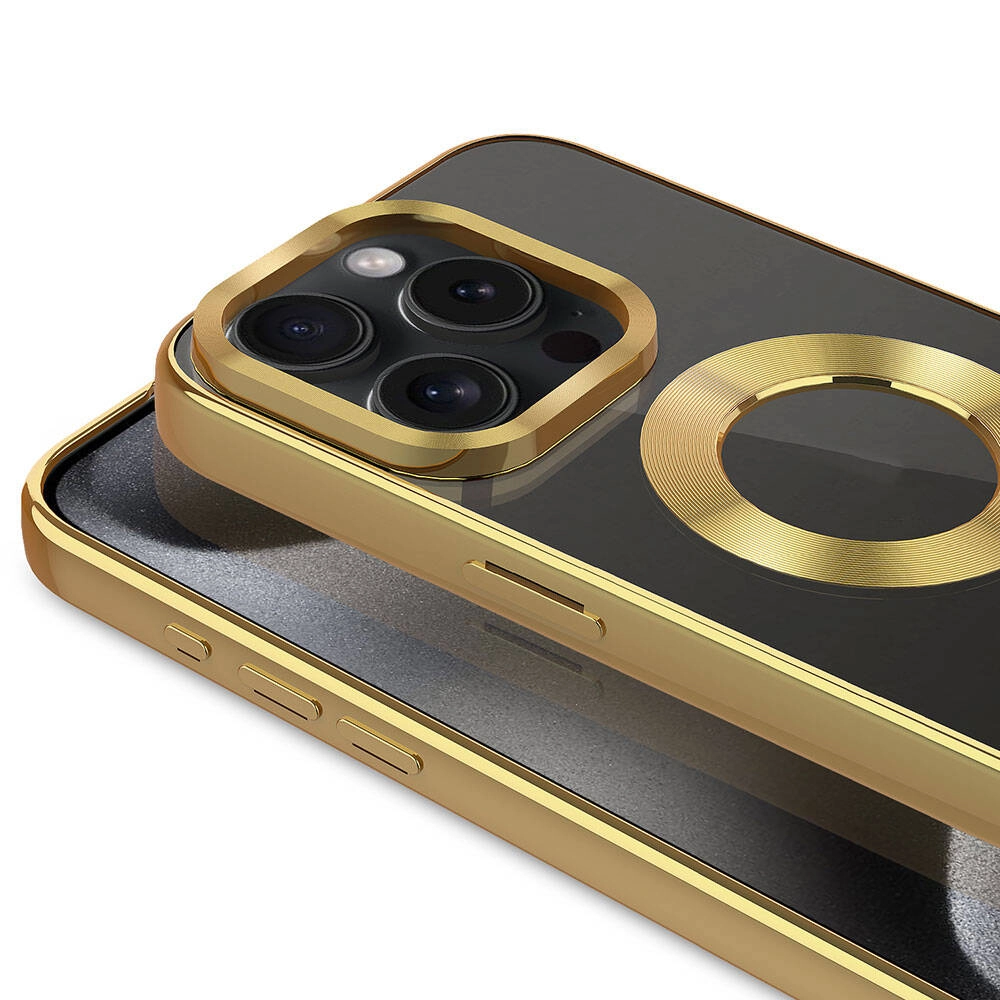 iPhone Uyumlu 15 Pro Kılıf Tek Kamera Çerçeveli Logo Gösteren Zore Omega Kapak