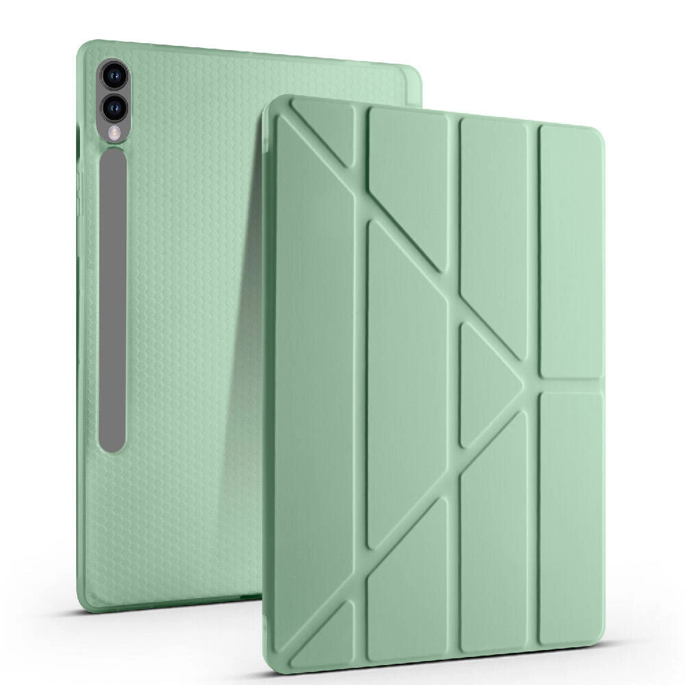 Galaxy Uyumlu Tab S9 Plus Kılıf Zore Tri Folding Kalem Bölmeli Standlı Kılıf