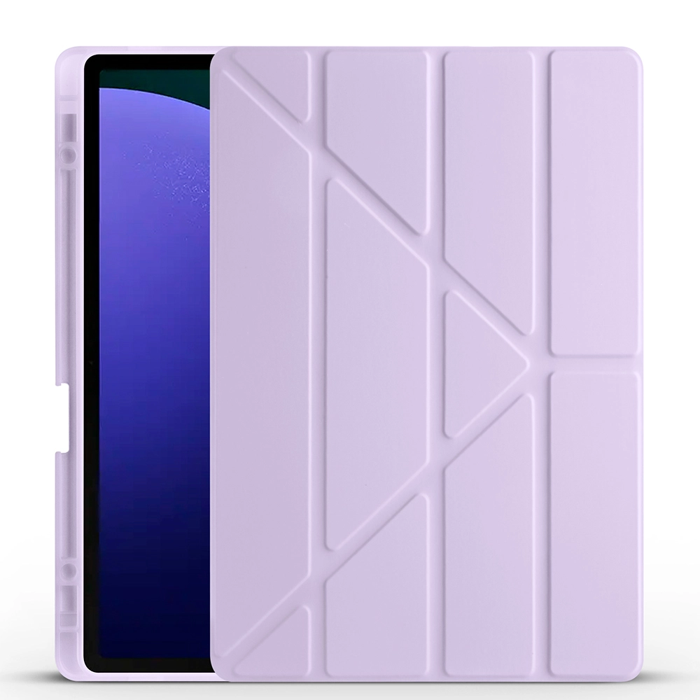 Galaxy Uyumlu Tab S9 Plus Kılıf Zore Tri Folding Kalem Bölmeli Standlı Kılıf