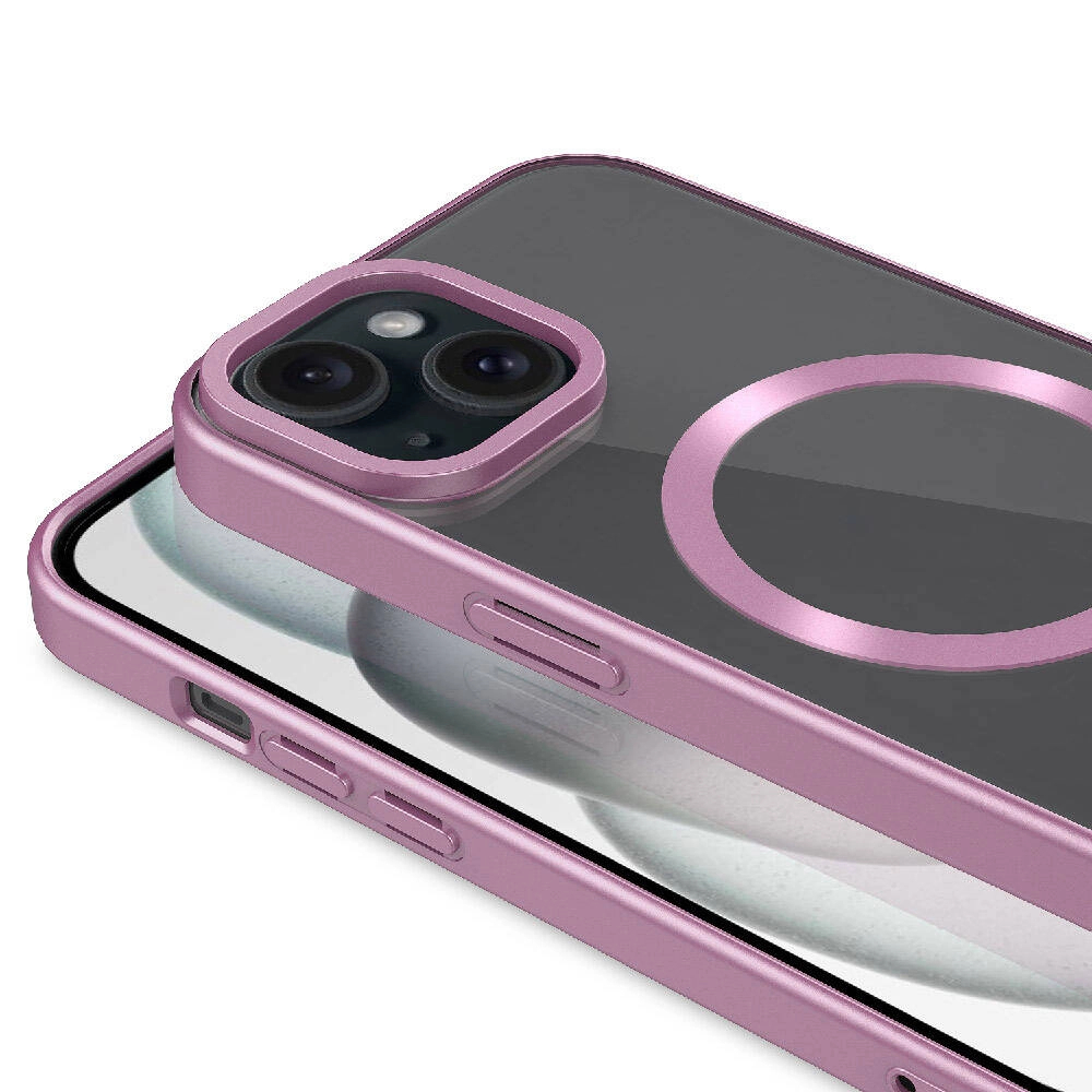iPhone Uyumlu 15 Kılıf Mat Tasarımlı M-safe Wireless Şarj Özellikli Zore Mat Setro Kapak