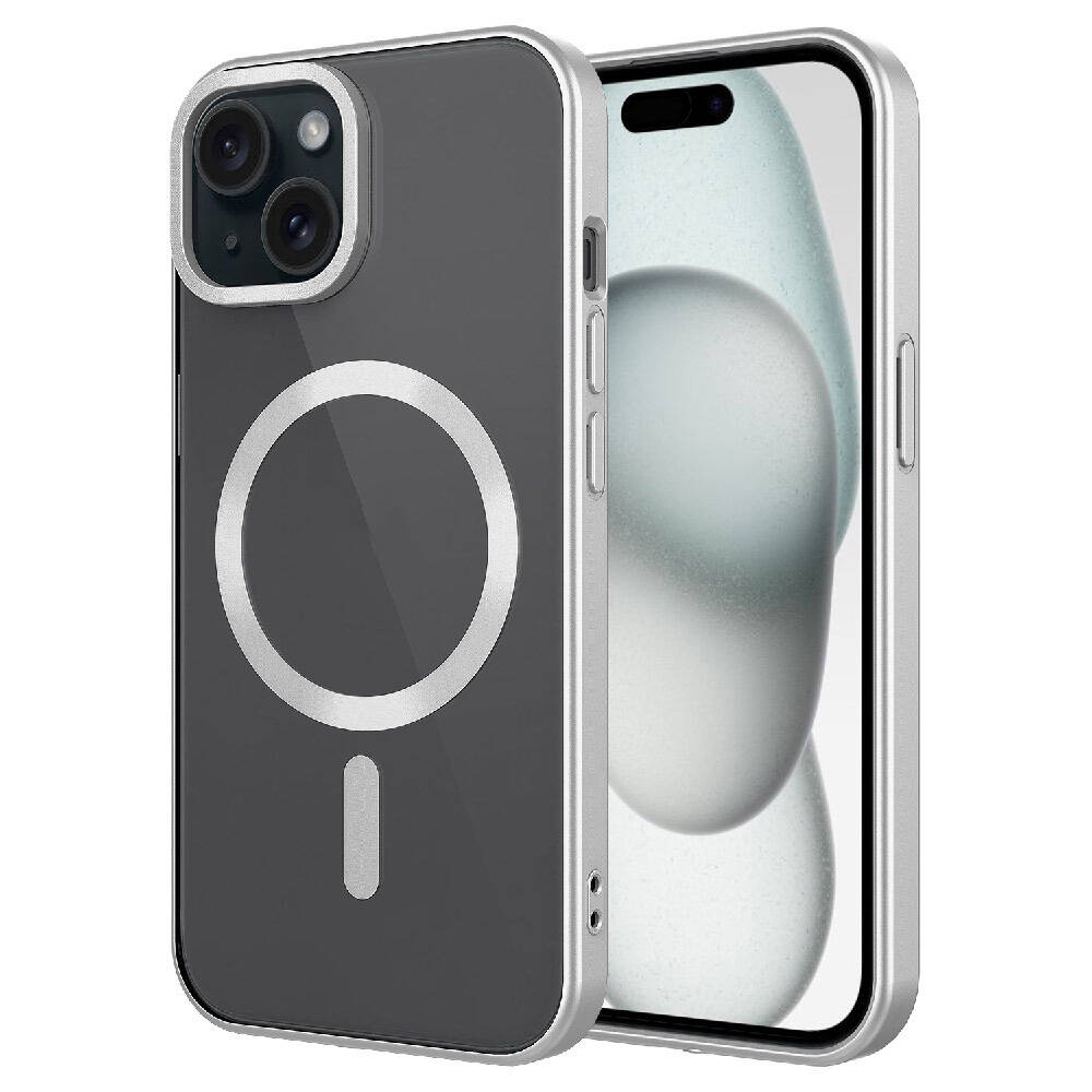 iPhone Uyumlu 15 Kılıf Mat Tasarımlı M-safe Wireless Şarj Özellikli Zore Mat Setro Kapak