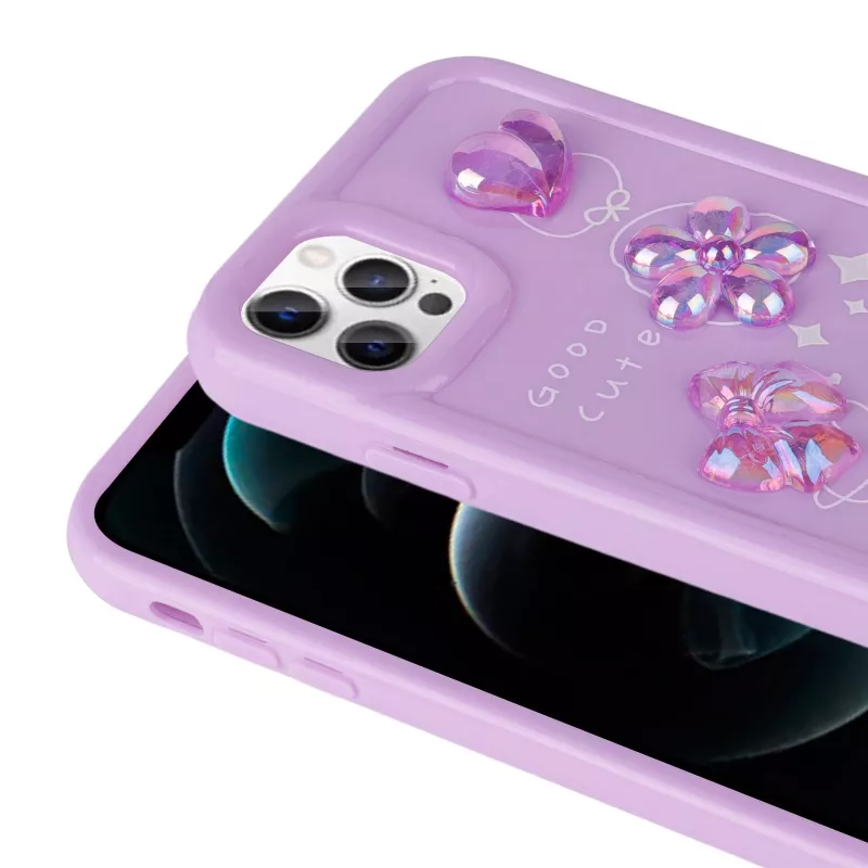 iPhone Uyumlu 13 Pro Max Kılıf Kabartma Figürlü Parlak Zore Toys Silikon Kapak