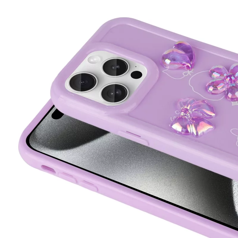 iPhone Uyumlu 15 Pro Max Kılıf Kabartma Figürlü Parlak Zore Toys Silikon Kapak