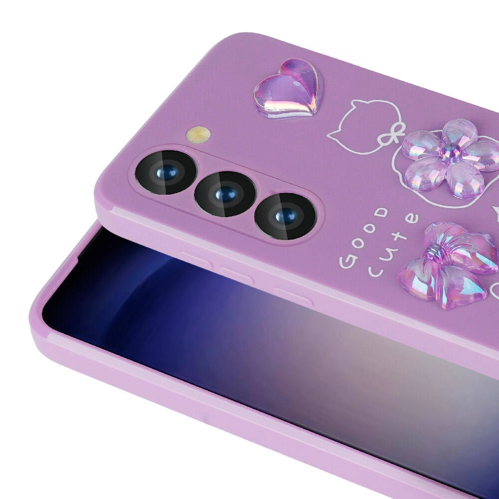 Galaxy Uyumlu A54 Kılıf Kabartma Figürlü Parlak Zore Toys Silikon Kapak