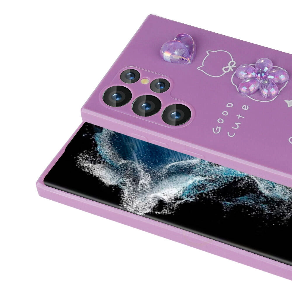Galaxy Uyumlu S23 Ultra Kılıf Kabartma Figürlü Parlak Zore Toys Silikon Kapak