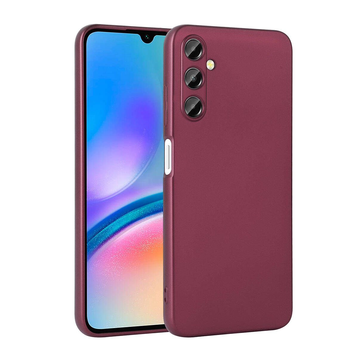 Galaxy Uyumlu A05S Kılıf Zore Premier Silikon Kapak-Mürdüm