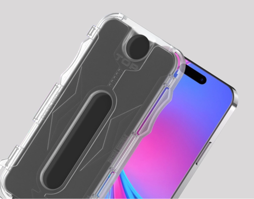 iPhone Uyumlu 15 Pro Zore Kolay Uygulama Aparatlı 5D Magic Hayalet Cam Hayalet Cam Ekran
