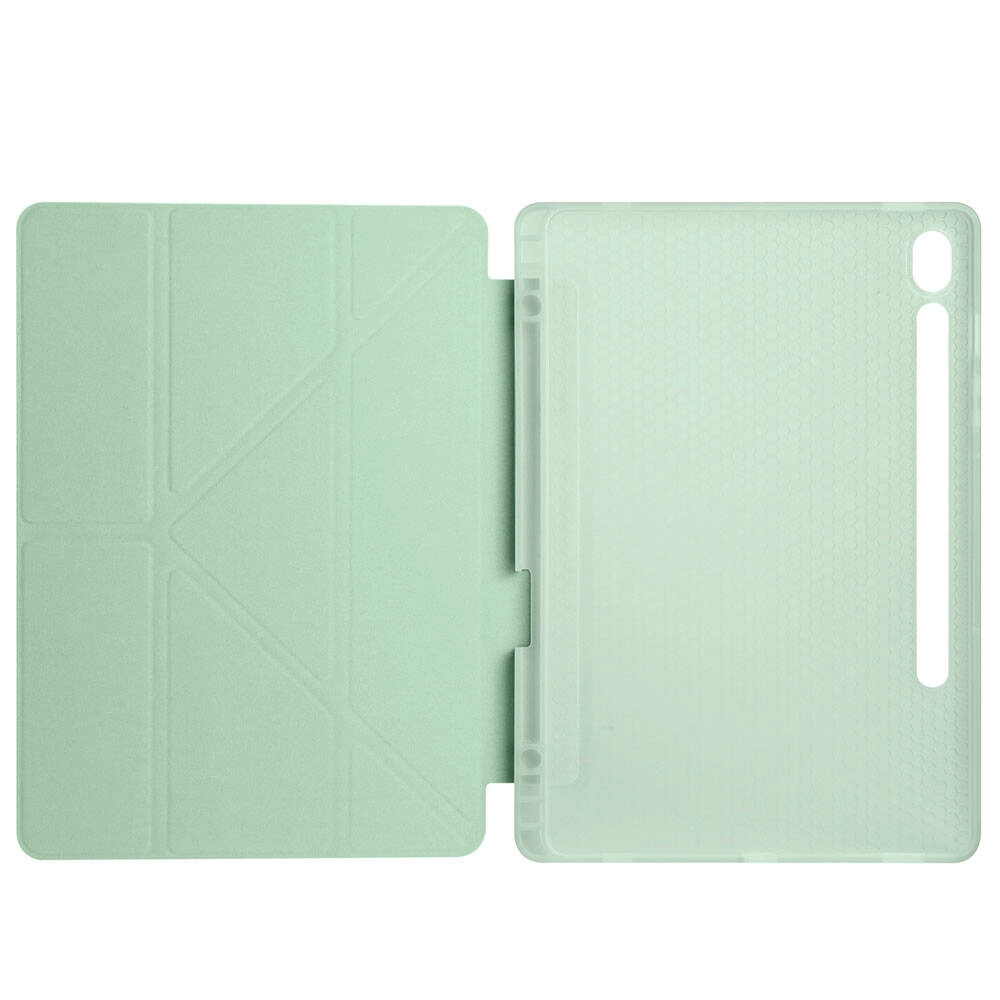 Galaxy Uyumlu Tab S9 FE Kılıf Zore Tri Folding Kalem Bölmeli Standlı Kılıf