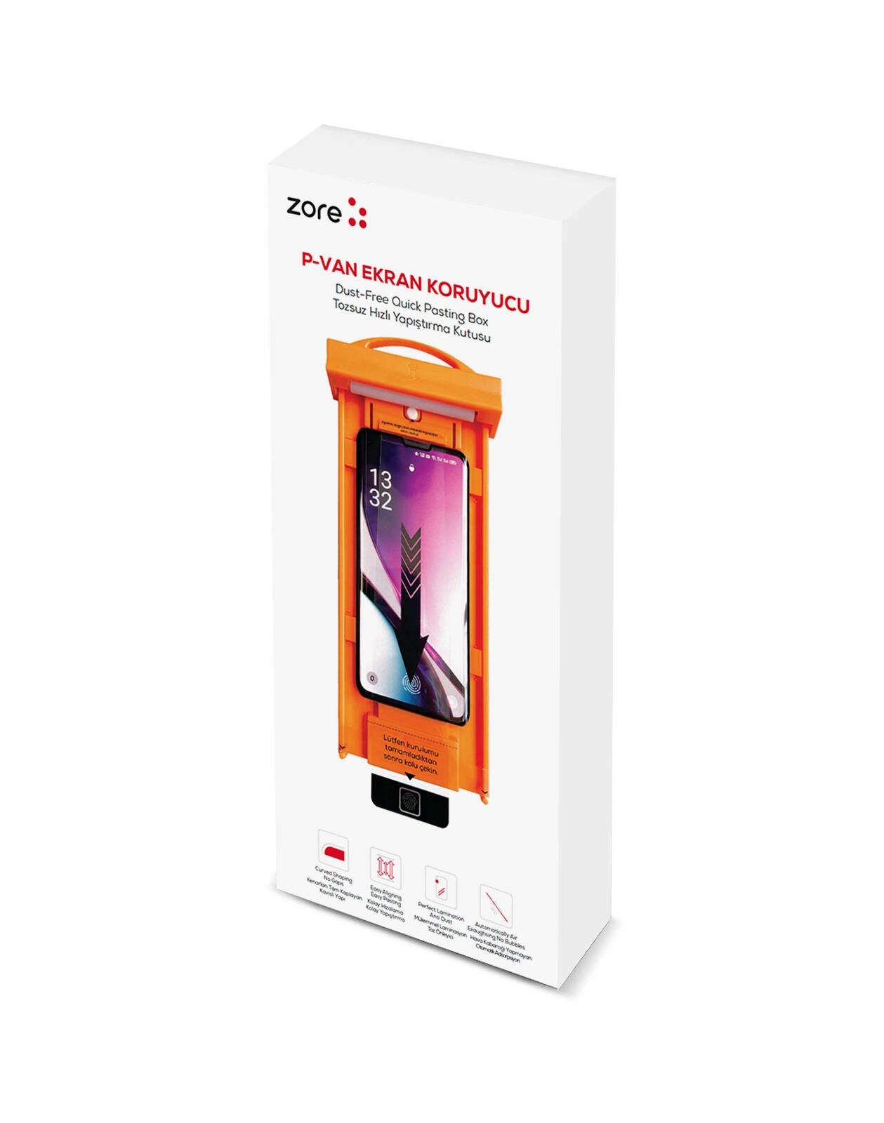 Galaxy Uyumlu S23 Ultra Zore Kolay Uygulama Aparatlı P-Van Cam Ekran Koruyucu