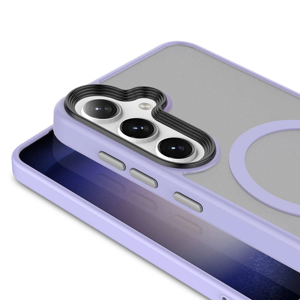 Galaxy Uyumlu S24 Plus Kılıf Sert PC Arka Yüzey Wireless Şarj Özellikli Zore Flet M-safe Kapak
